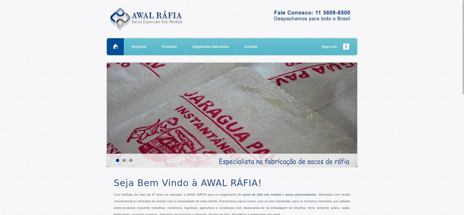Site anterior AWAL Ráfia