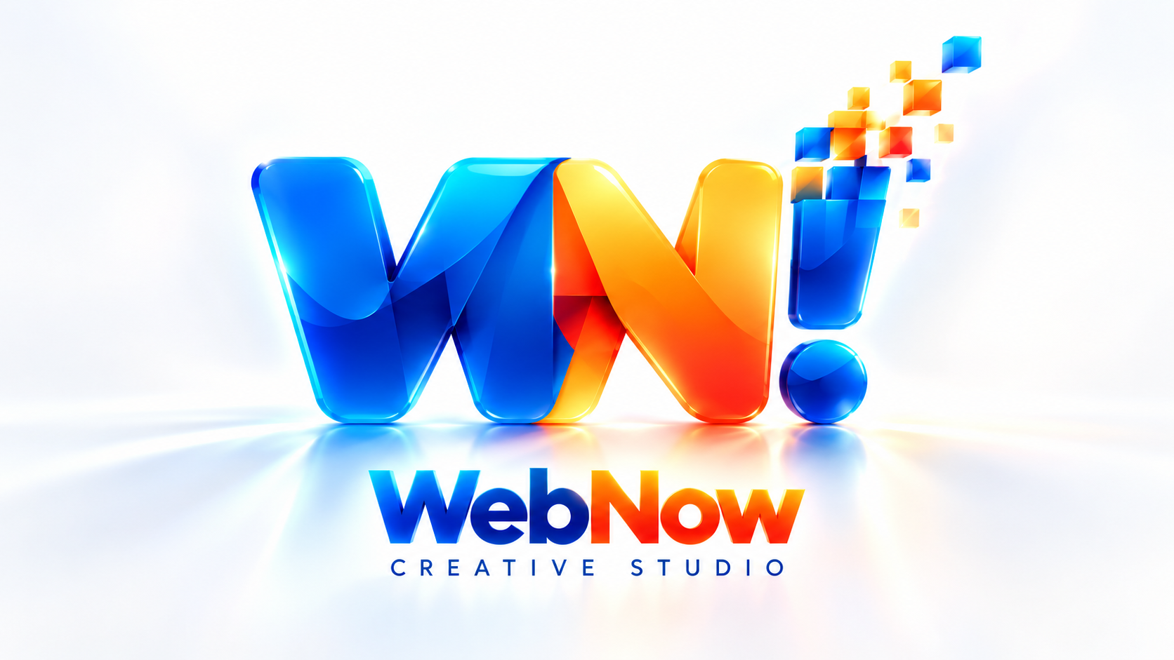 Marca WN em apresentação 3D da WebNow! Creative Studio